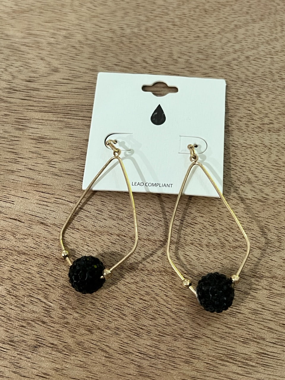 black/gold earrings