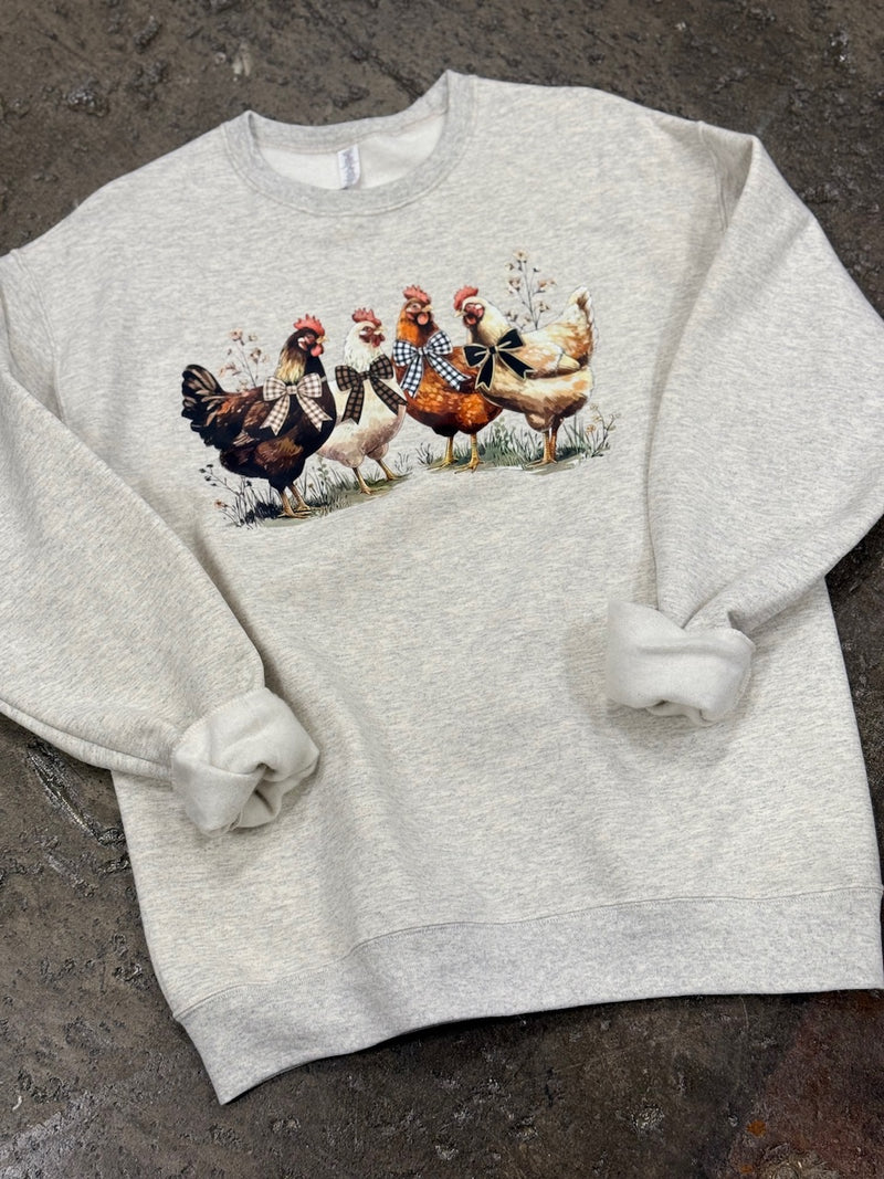 Bow Chickens Sweatshirt