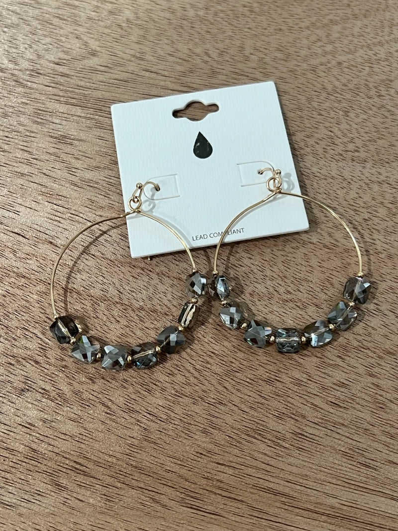 gold/charcoal earrings