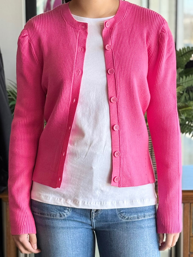 pink sweater cardigan B7