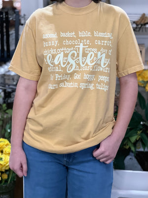 mustard Easter words tee 203