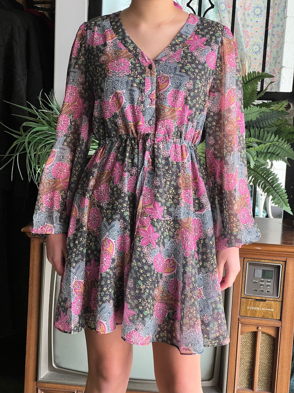 Black Floral Dress C3