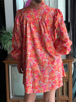 Coral Floral Dress C2