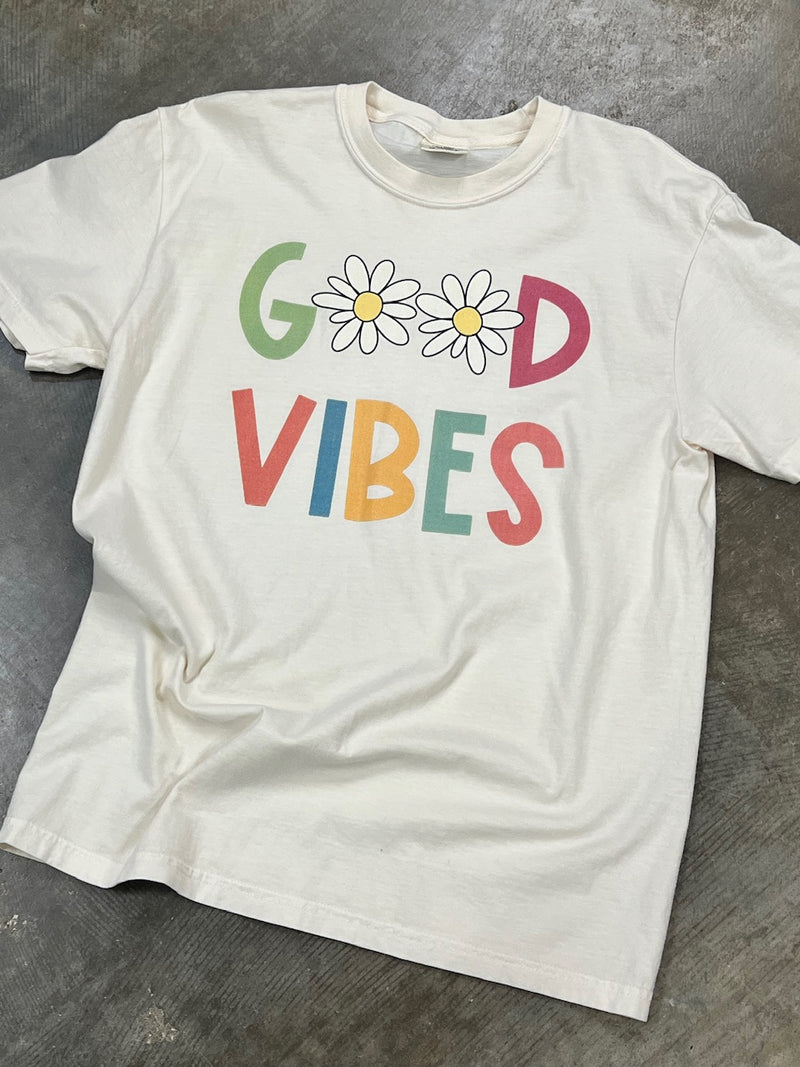 Good Vibes Ivory Tee