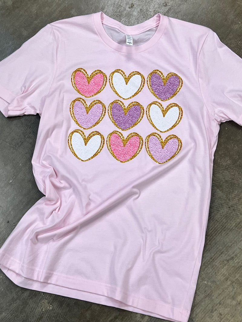 Heart Collage Pink Tee