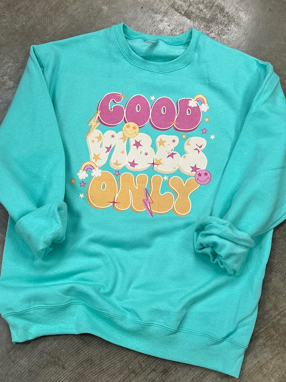 Good Vibes Only Mint Sweatshirt