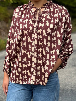 A23 Brown Poodle Top
