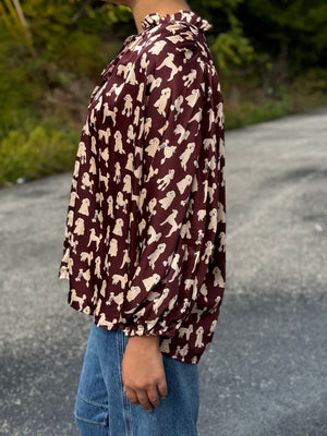 A23 Brown Poodle Top