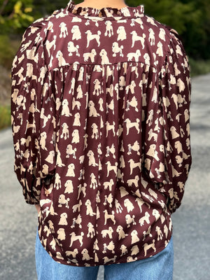 A23 Brown Poodle Top