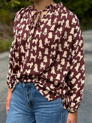 A23 Brown Poodle Top