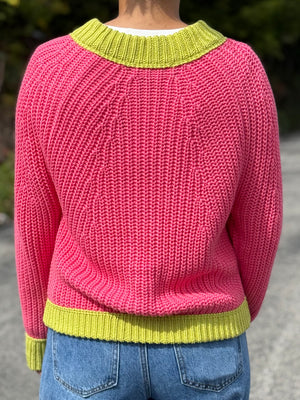 A1 Pink/Green Cardigan