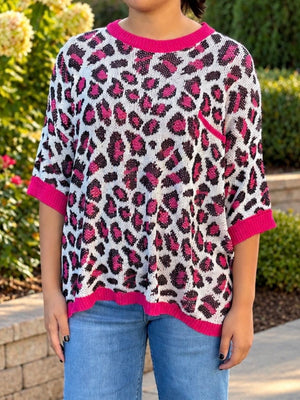 Pink Leopard Sweater