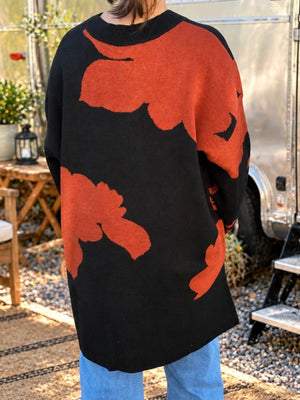 Black and Rust Cloud Sweater