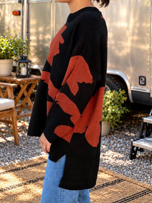 Black and Rust Cloud Sweater