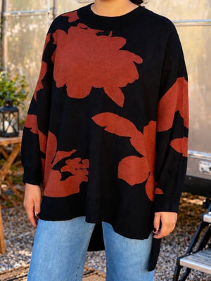 Black and Rust Cloud Sweater