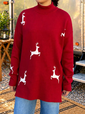 Red Reindeer Sweater