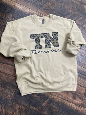 leopard TN sweatshirt sand