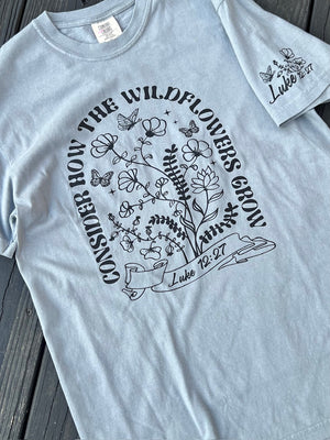 gray wildflower tee 372