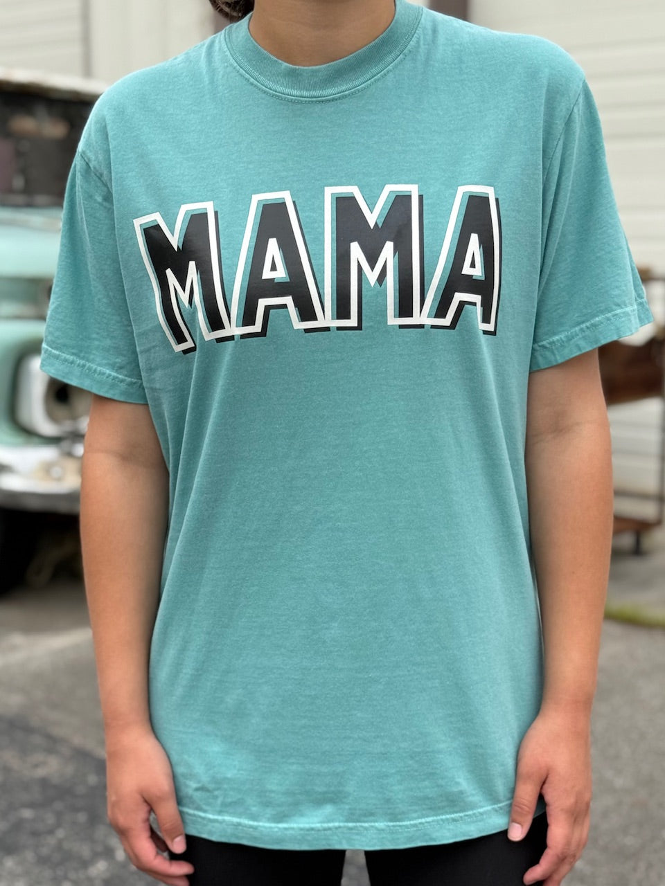 mama emerald/black tee 263