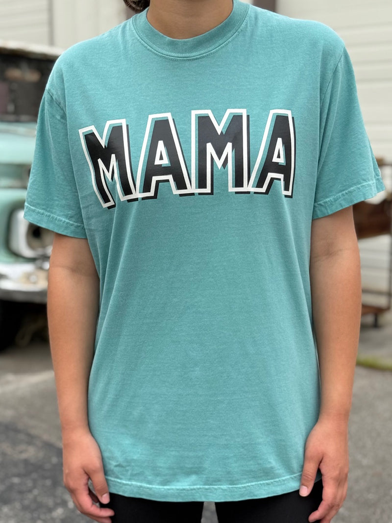 mama emerald/black tee 263
