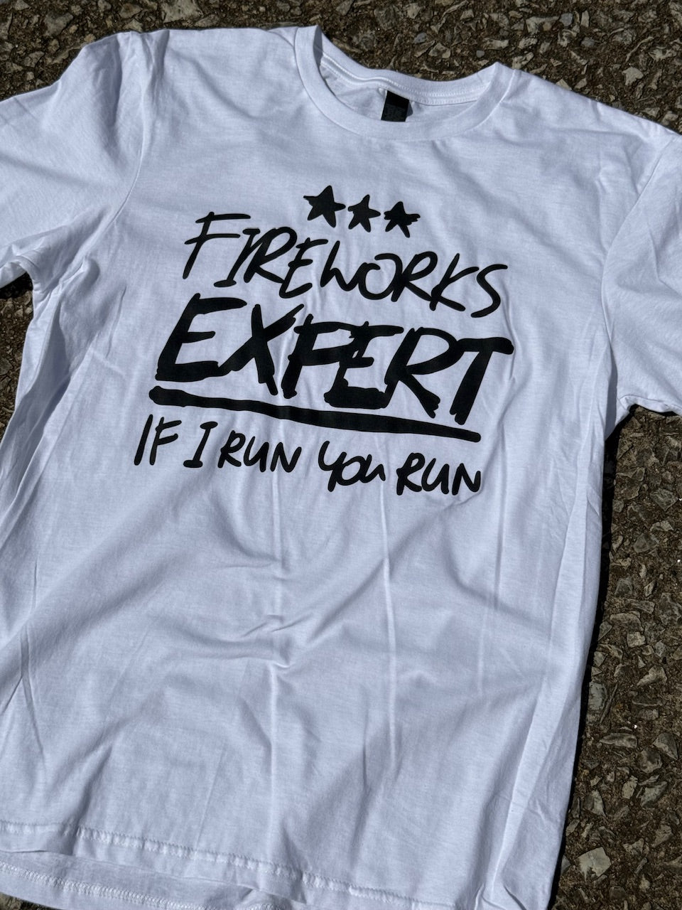 fireworks expert white tee 317