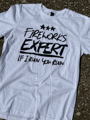 fireworks expert white tee 317