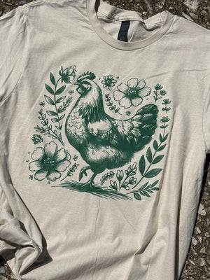 sand/green chicken tee 309