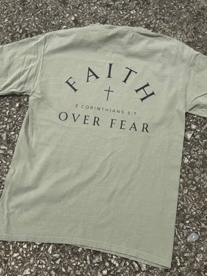 faith over fear cross pocket tee 425