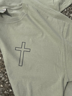 faith over fear cross pocket tee 425