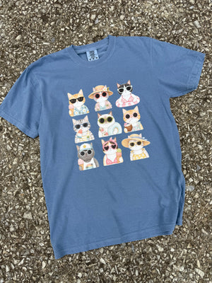 summer kitty tee