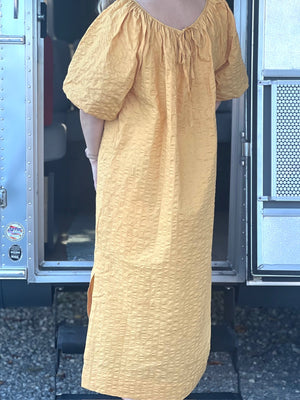 mustard boho dress H1