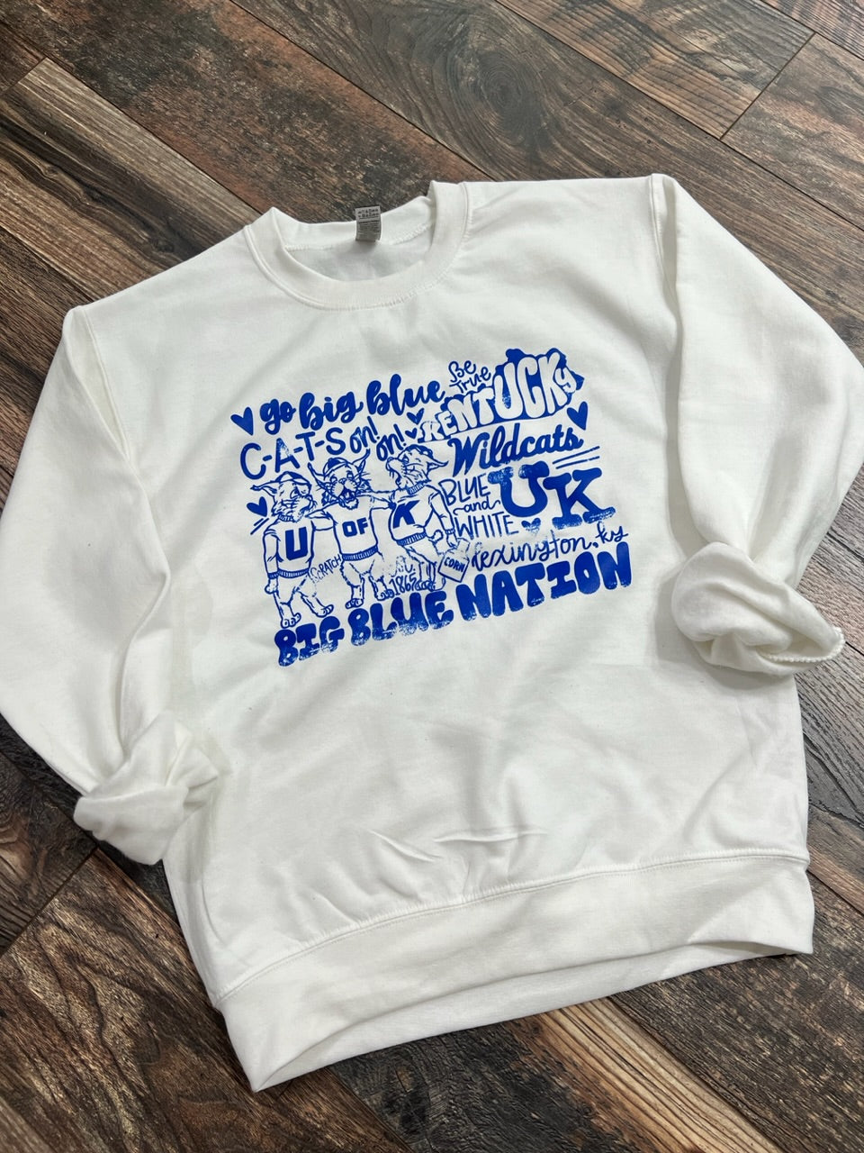 big blue Kentucky sweatshirt