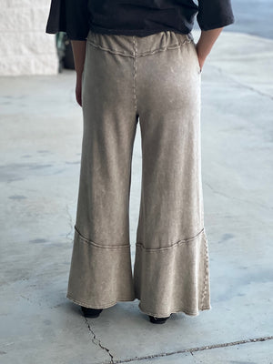 taupe mineral wash pants