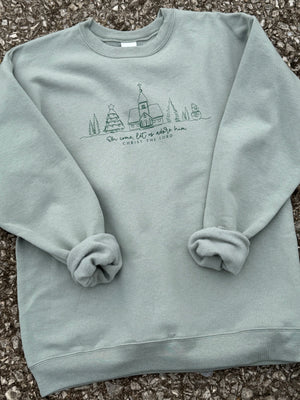 sage adore Him sweatshirt