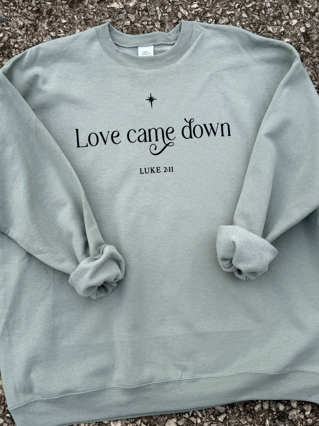 Love came down sage sweatshirt
