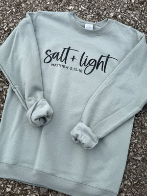 salt and light sage sweatshirt