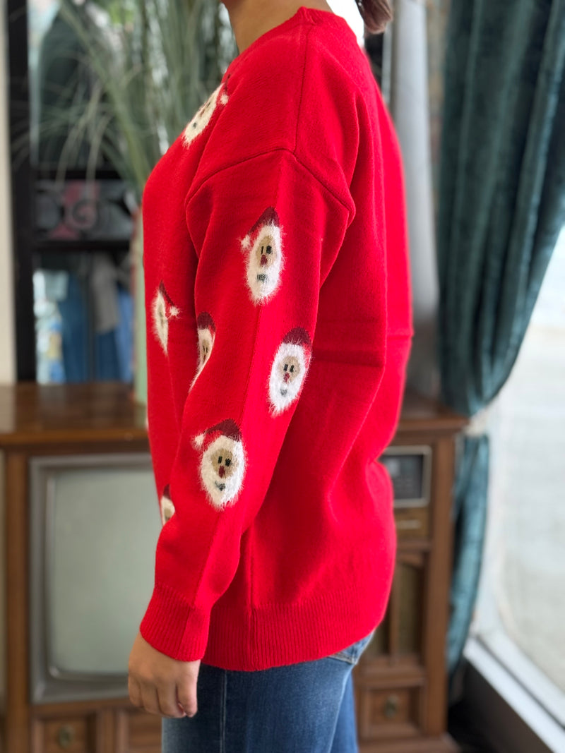 red Santa sweater