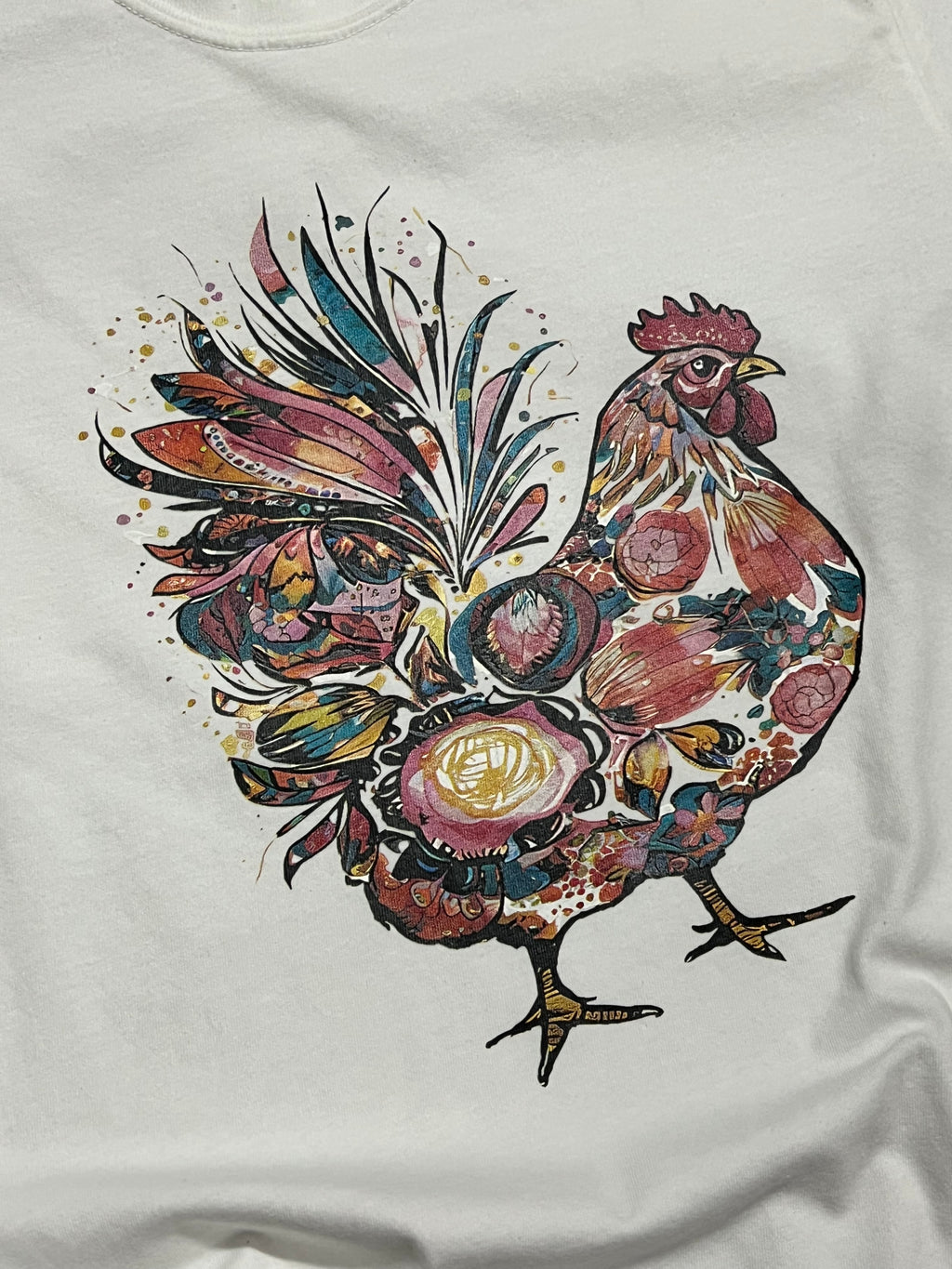 Floral Chicken Tee 143