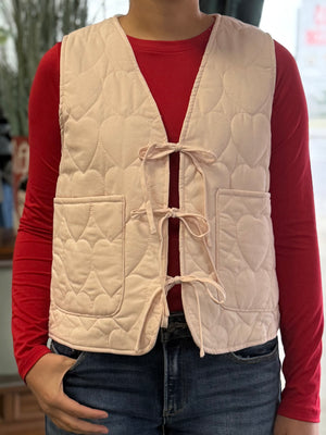 pink heart vest H17