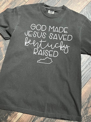 God Made Kentucky Raised Tee