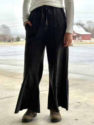 black mineral wash pant L4