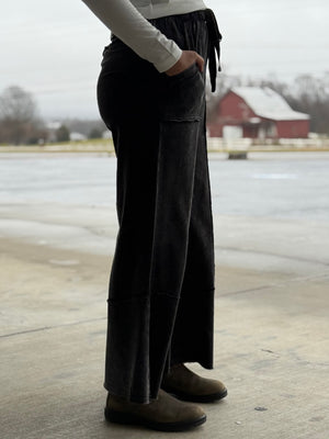 black mineral wash pant L4