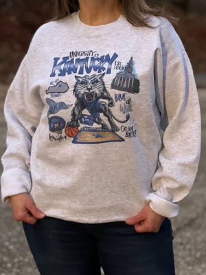 Kentucky basketball collage sweatshirt