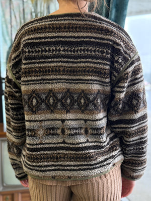 fleece aztec shacket A1