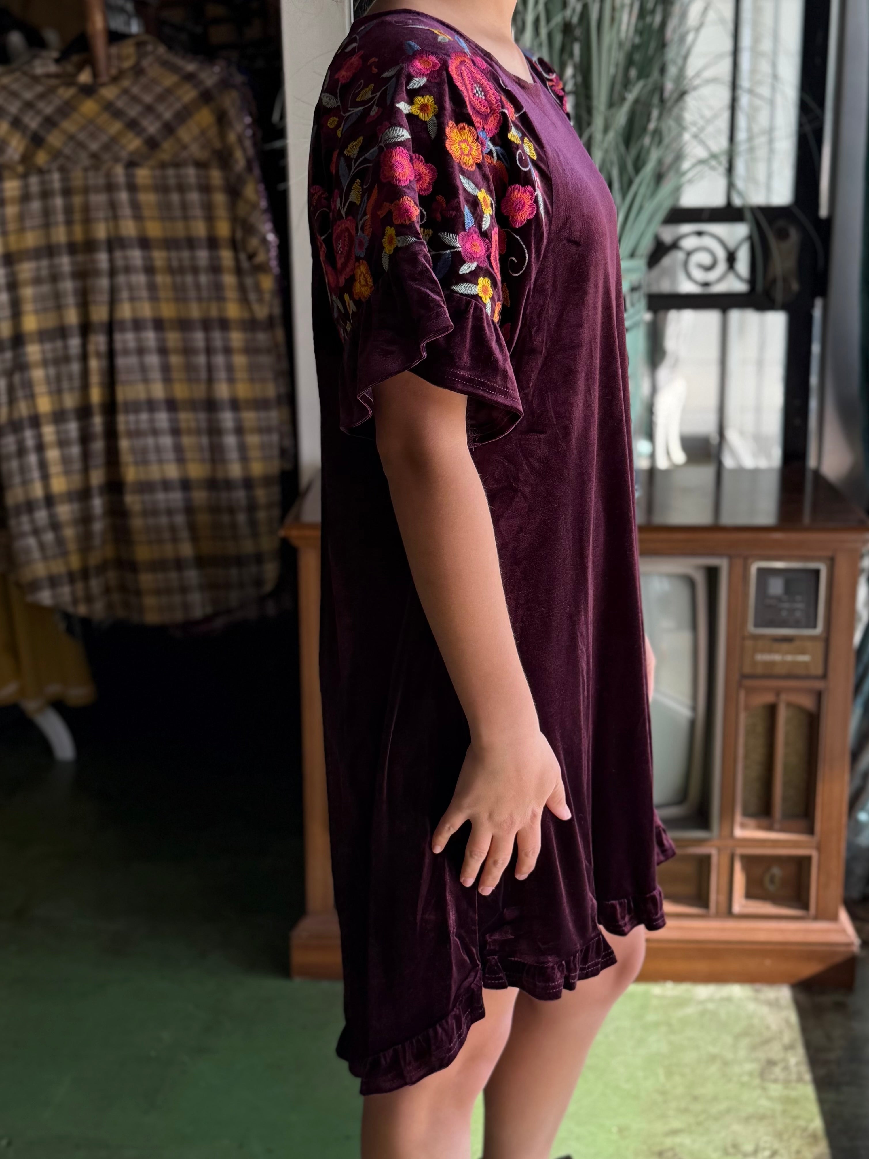 velvet eggplant dress V30  CC Belle