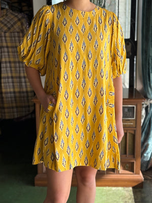 honey printed dress V13