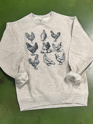 Gray Chickens Sweatshirt 344
