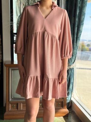 dusty rose ribbed dress V2