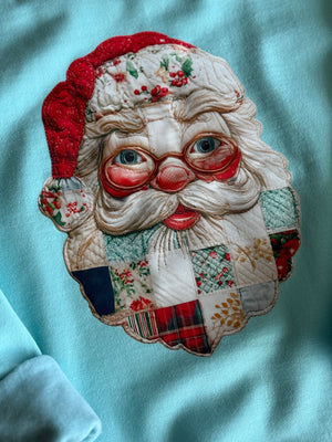 blue Santa sweatshirt
