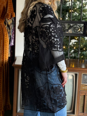 black lace kimono G5